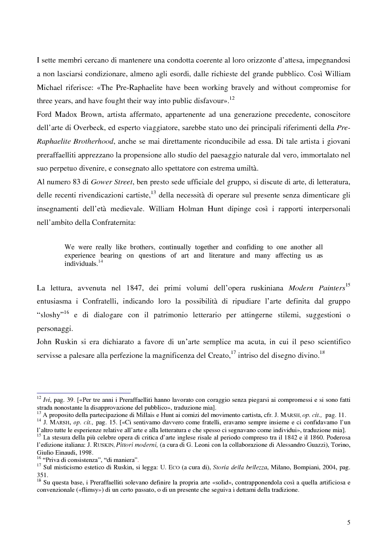 Anteprima della tesi: Metafore ed icone stilnoviste in "Hand and Soul" di Dante Gabriel Rossetti, Pagina 5