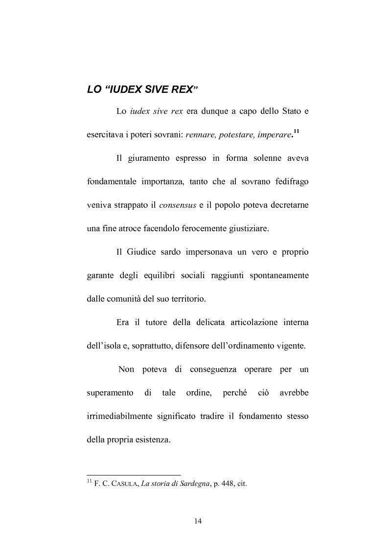 Anteprima della tesi: Istituzioni e amministrazione della giustizia nel Giudicato di Eleonora di Arborea secondo la Carta de Logu, Pagina 11