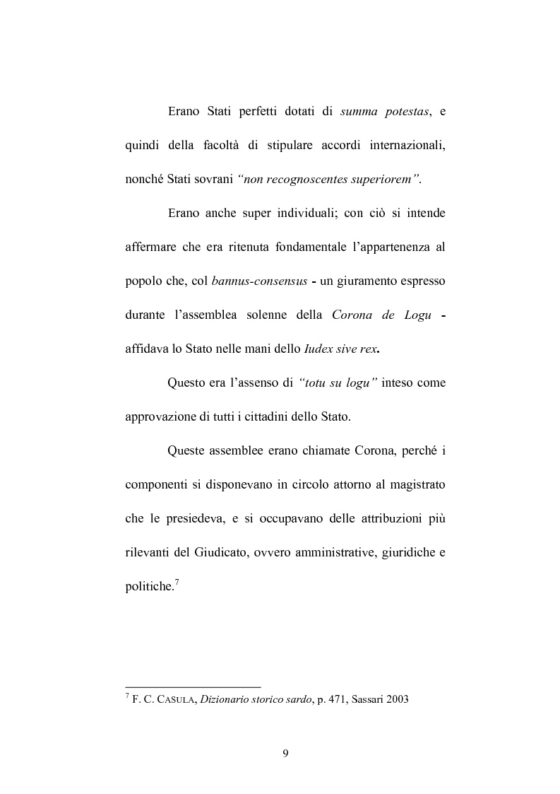 Anteprima della tesi: Istituzioni e amministrazione della giustizia nel Giudicato di Eleonora di Arborea secondo la Carta de Logu, Pagina 6