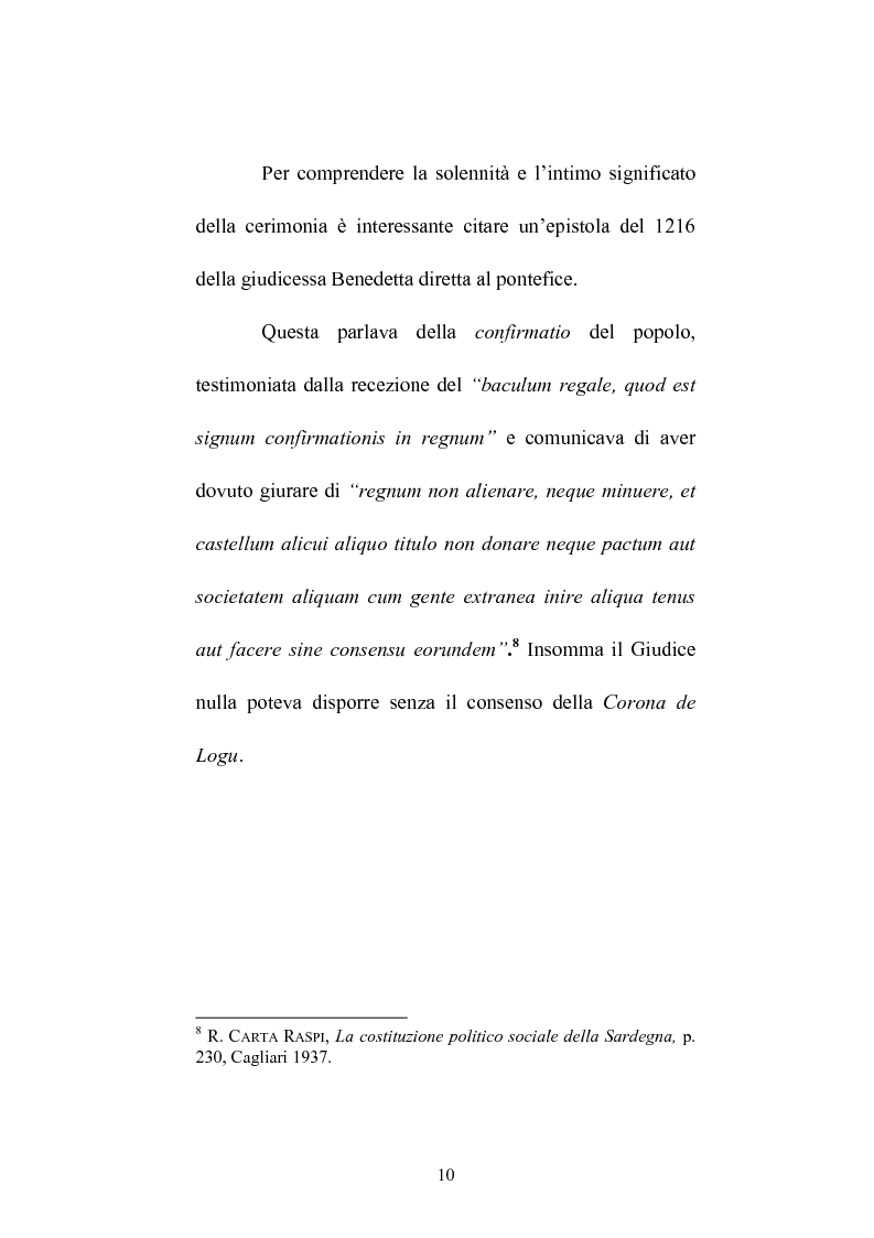 Anteprima della tesi: Istituzioni e amministrazione della giustizia nel Giudicato di Eleonora di Arborea secondo la Carta de Logu, Pagina 7