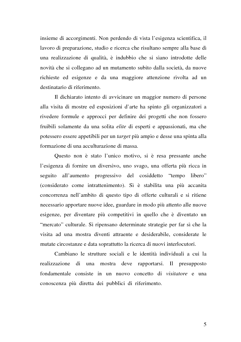 Anteprima della tesi: Comunicare una mostra: “Piero della Francesca e le corti italiane” Arezzo 22 Marzo - 31 luglio 2007, Pagina 13