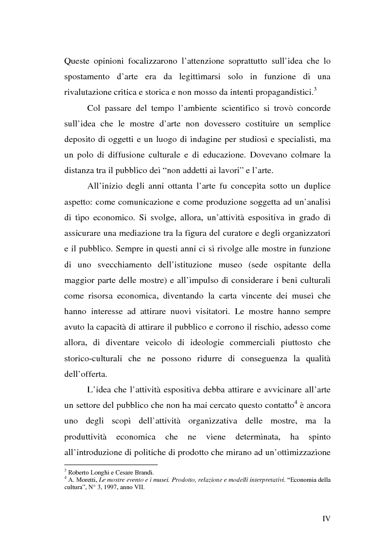 Anteprima della tesi: Comunicare una mostra: “Piero della Francesca e le corti italiane” Arezzo 22 Marzo - 31 luglio 2007, Pagina 2