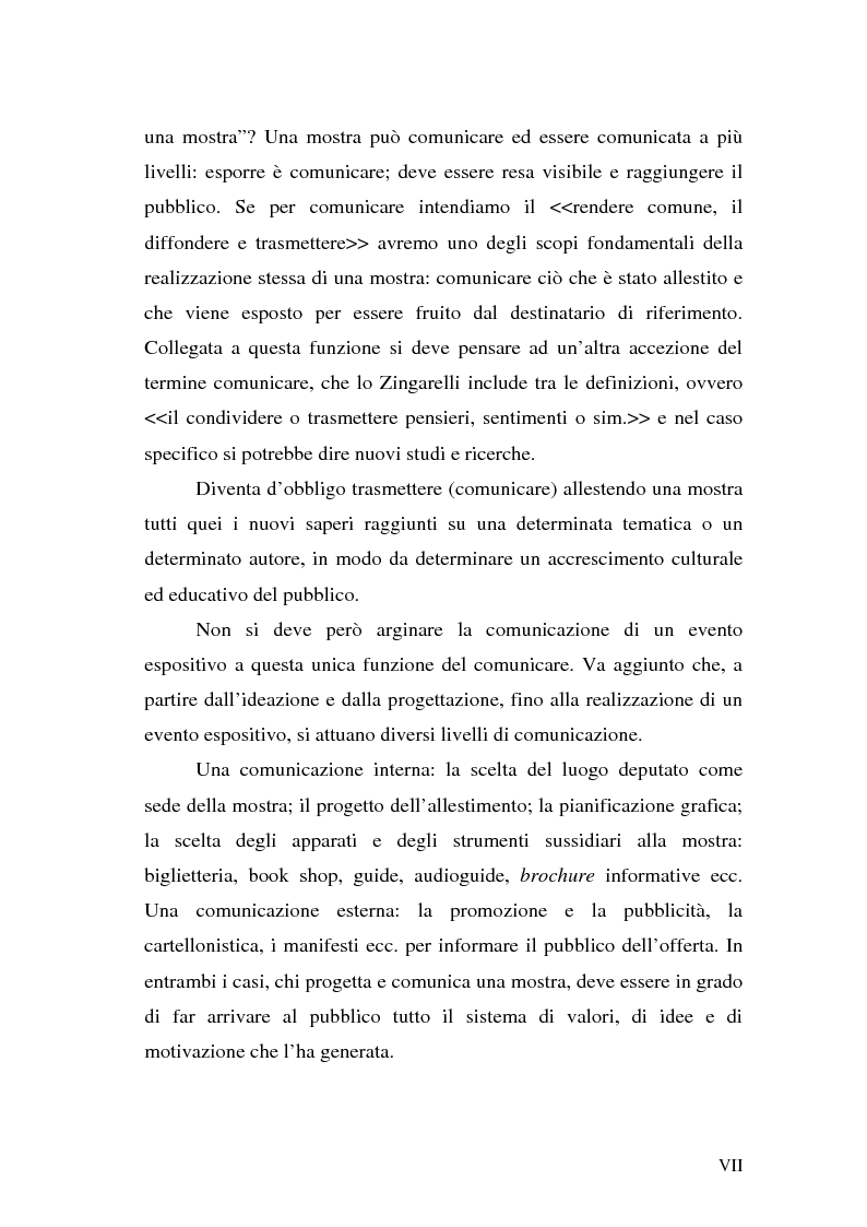 Anteprima della tesi: Comunicare una mostra: “Piero della Francesca e le corti italiane” Arezzo 22 Marzo - 31 luglio 2007, Pagina 5