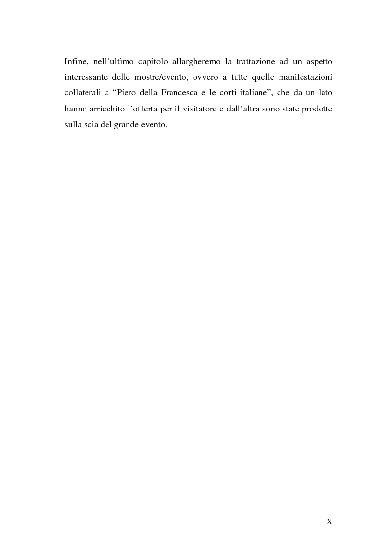Anteprima della tesi: Comunicare una mostra: “Piero della Francesca e le corti italiane” Arezzo 22 Marzo - 31 luglio 2007, Pagina 8