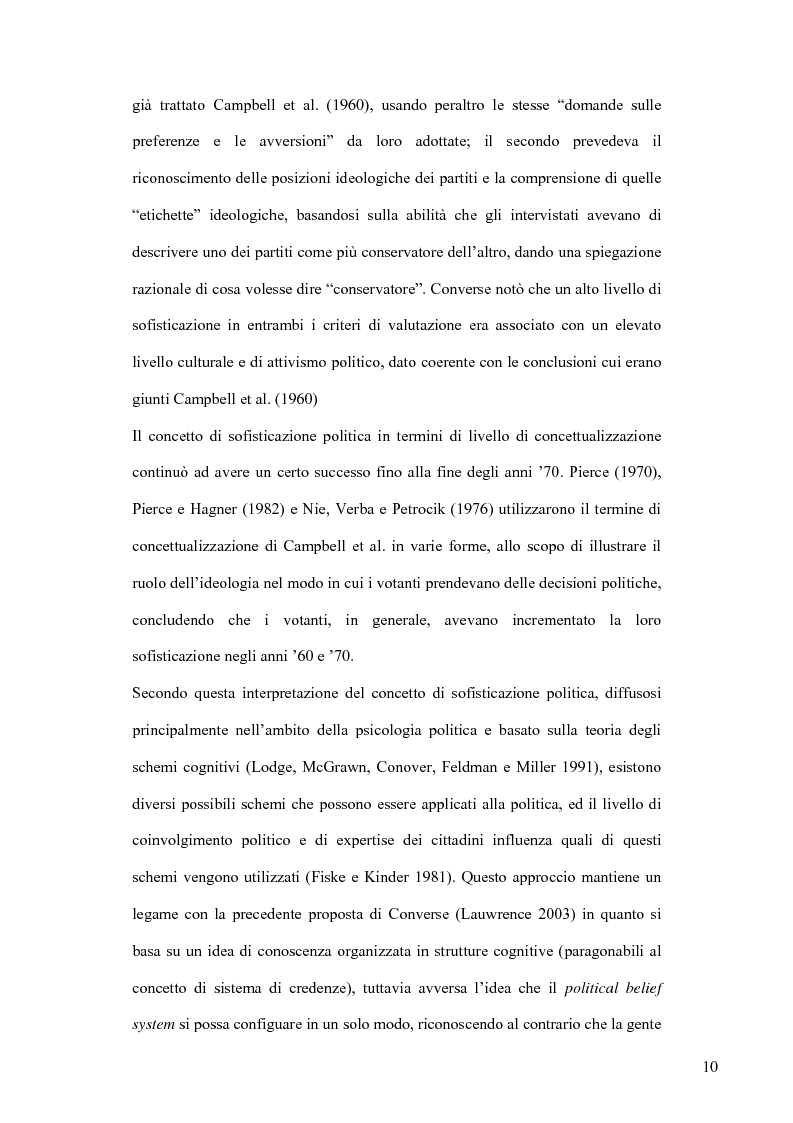 Anteprima della tesi: La sofisticazione politica: un contributo empirico, Pagina 7