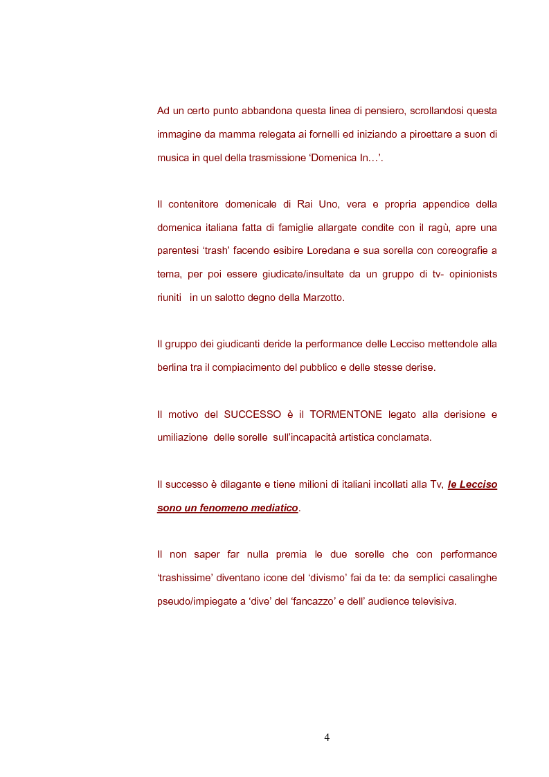 Anteprima della tesi: La televisione spazzatura... il fenomeno Lecciso: ai confini tra 'pecoreccio' e divismo, Pagina 2
