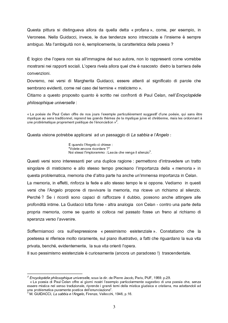Anteprima della tesi: Speranza mistica e pessimismo esistenziale nell'opera di Margherita Guidacci, Pagina 2