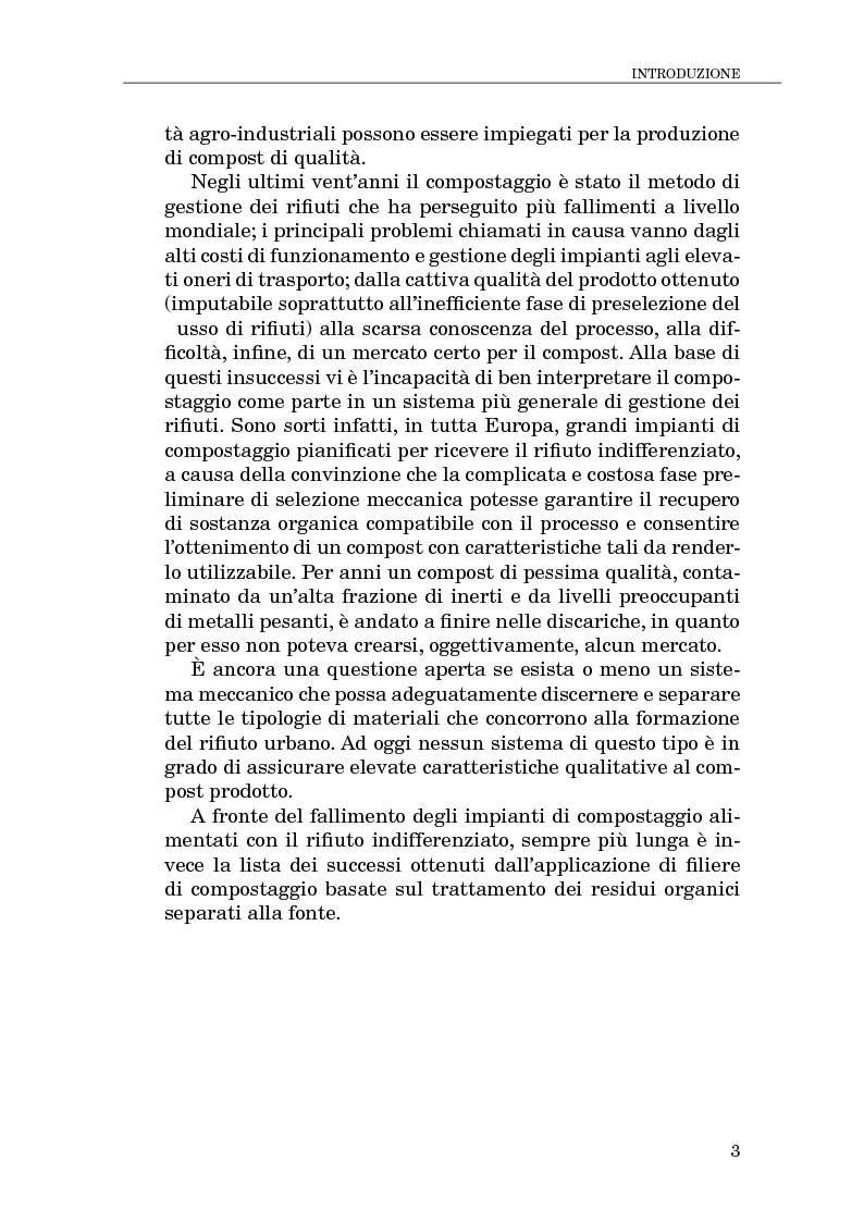 Anteprima della tesi: Il compostaggio, fase essenziale nel recupero agricolo dei rifiuti solidi, Pagina 3