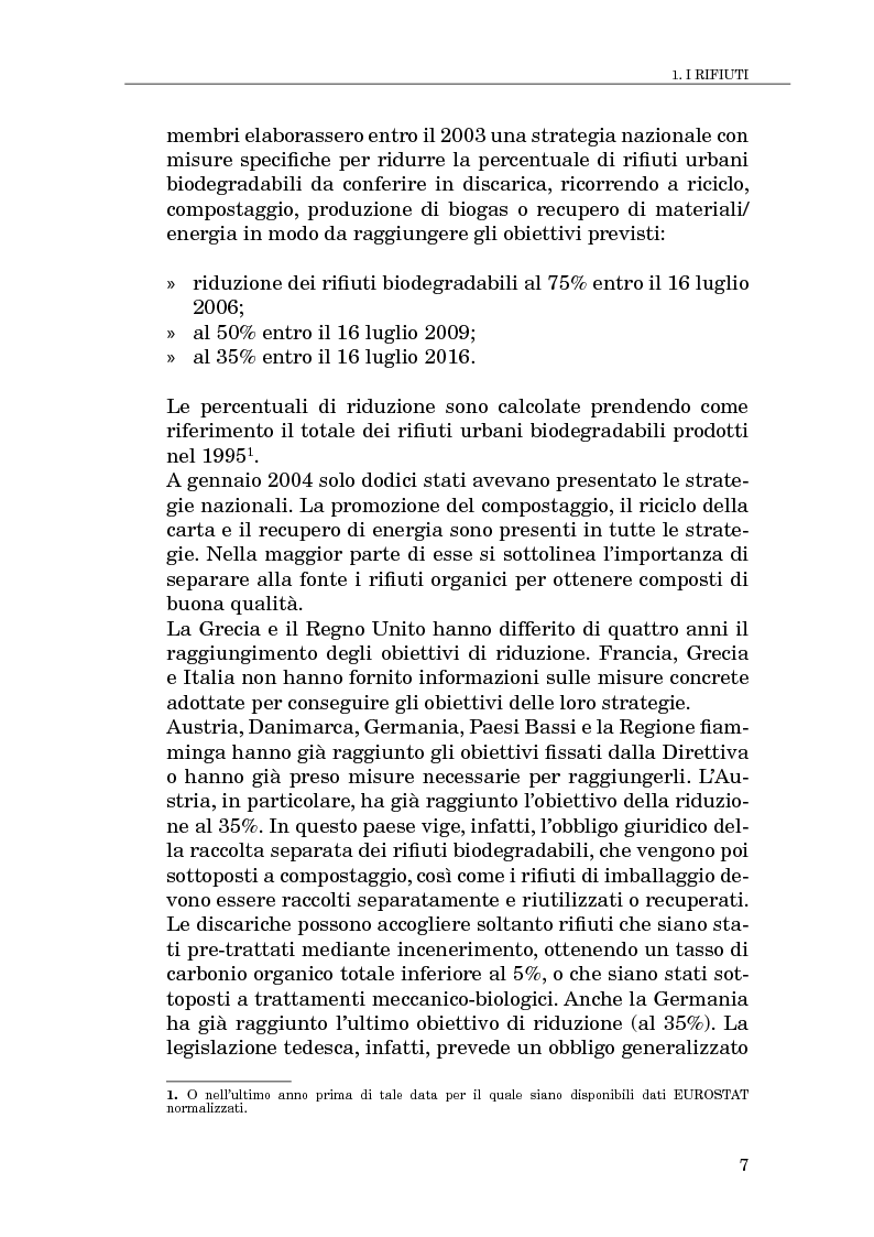 Anteprima della tesi: Il compostaggio, fase essenziale nel recupero agricolo dei rifiuti solidi, Pagina 7