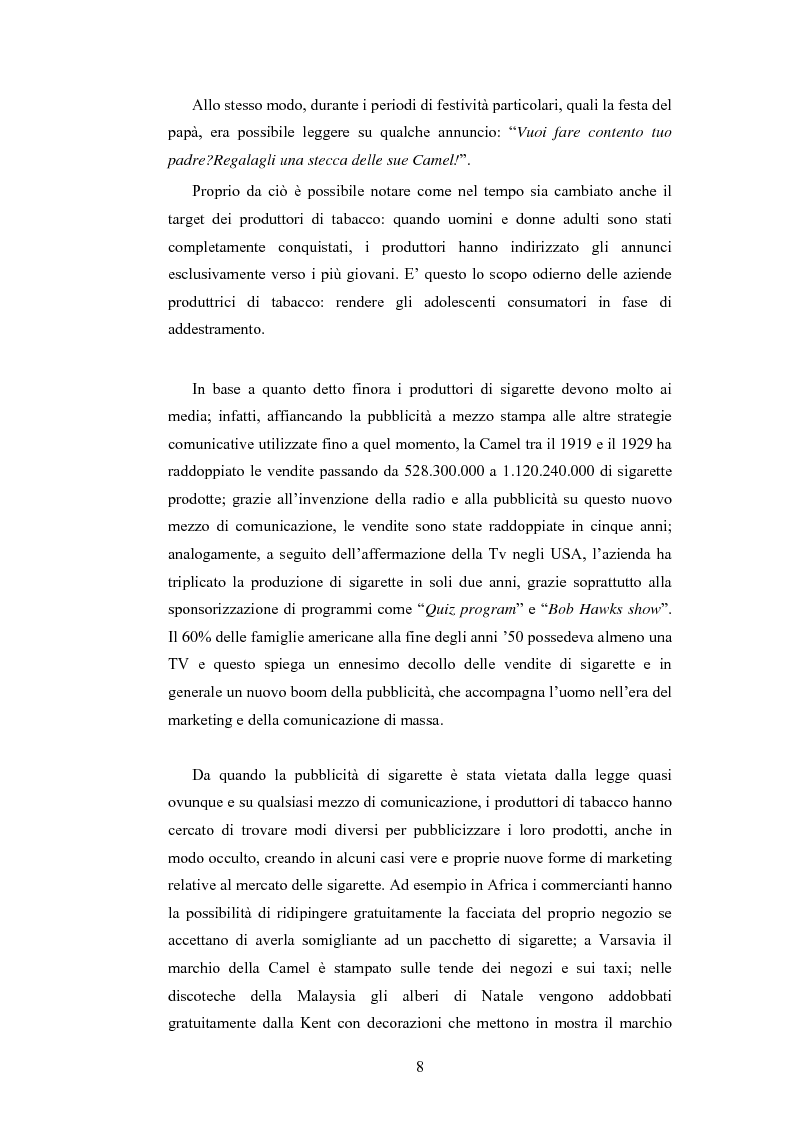 Anteprima della tesi: Analisi della comunicazione pubblicitaria delle sigarette: due marchi a confronto, Pagina 4