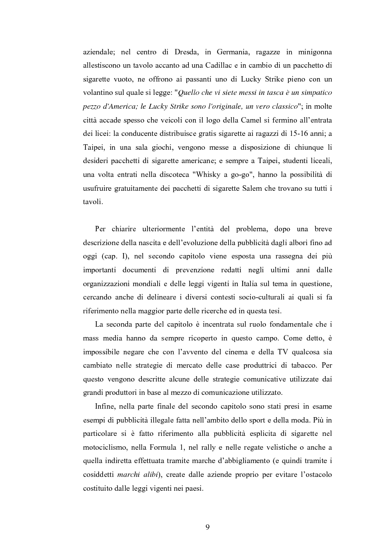 Anteprima della tesi: Analisi della comunicazione pubblicitaria delle sigarette: due marchi a confronto, Pagina 5
