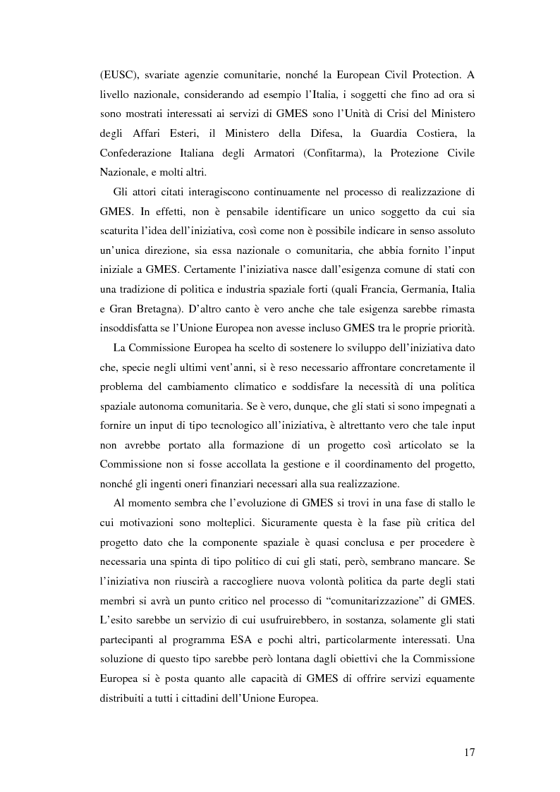 Anteprima della tesi: L'iniziativa Global Monitoring for Environment and Security (GMES), Pagina 12