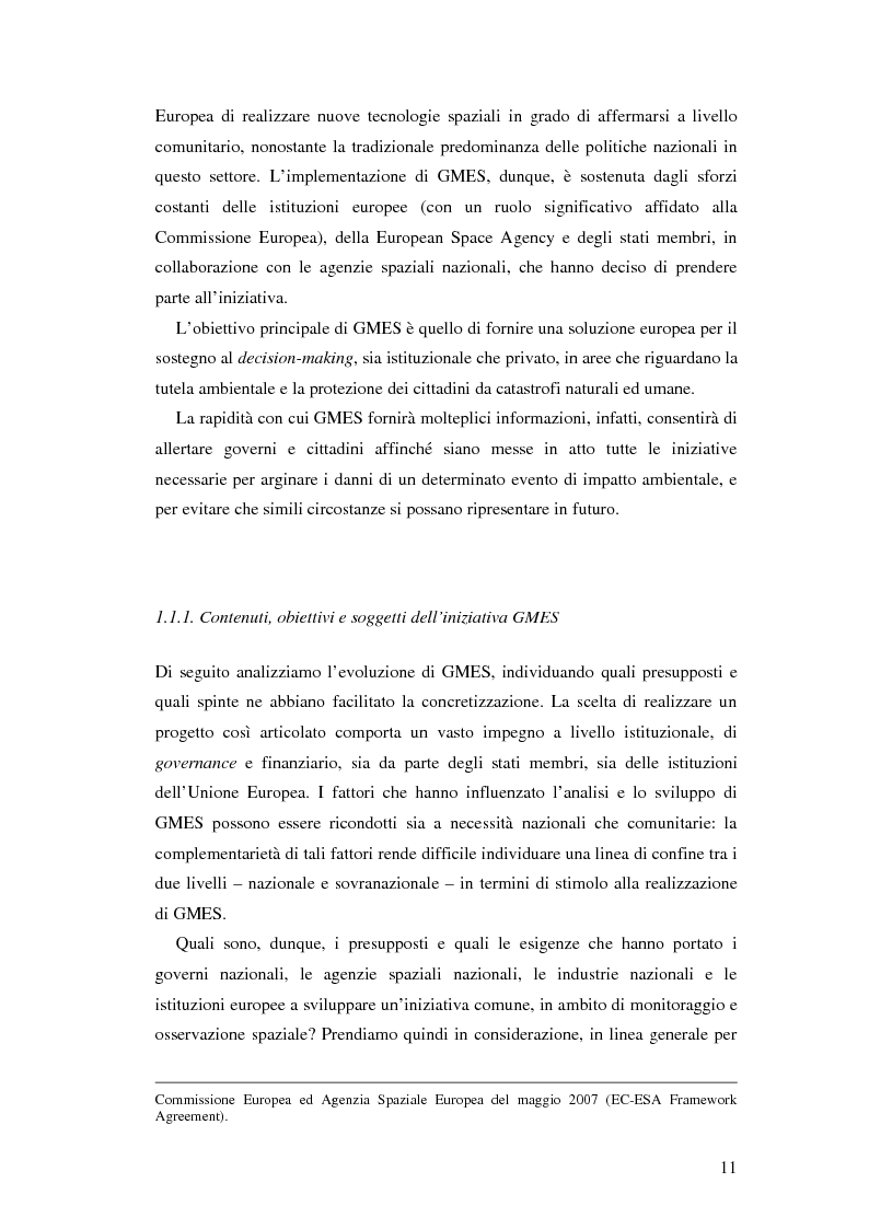 Anteprima della tesi: L'iniziativa Global Monitoring for Environment and Security (GMES), Pagina 6
