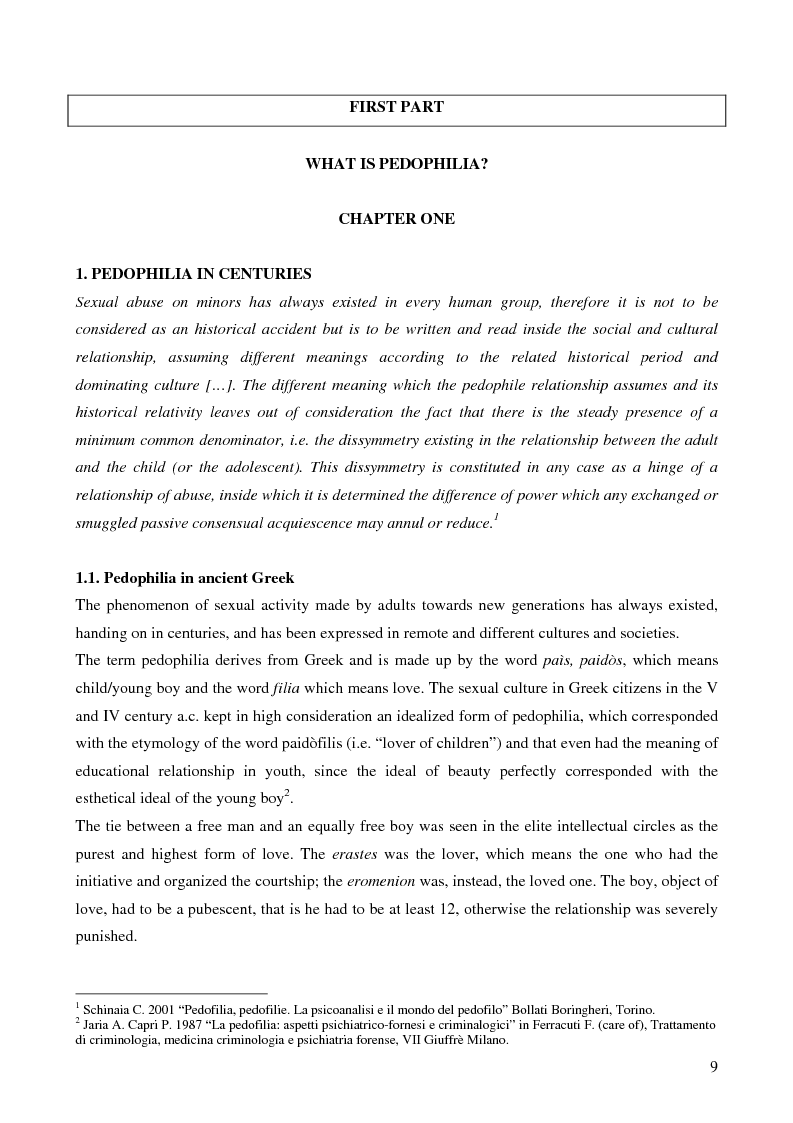 Anteprima della tesi: Feminine pedophilia, Pagina 4
