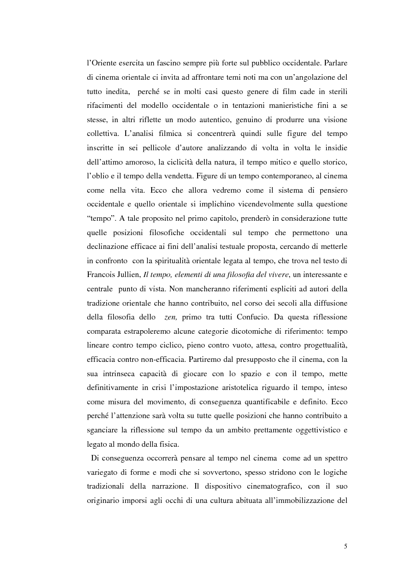 Anteprima della tesi: Il tempo nel cinema orientale contemporaneo, Pagina 3