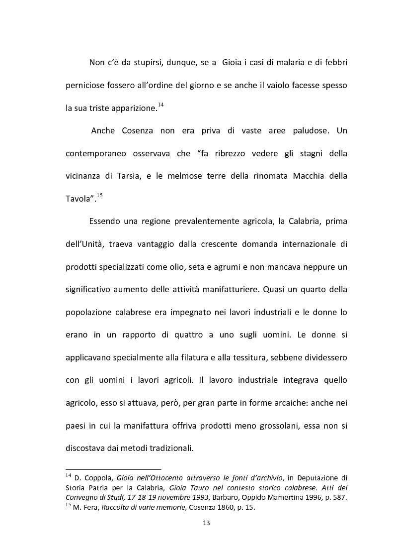 Anteprima della tesi: L'emigrazione calabrese (1880-1914): i problemi, i protagonisti, la stampa, Pagina 13