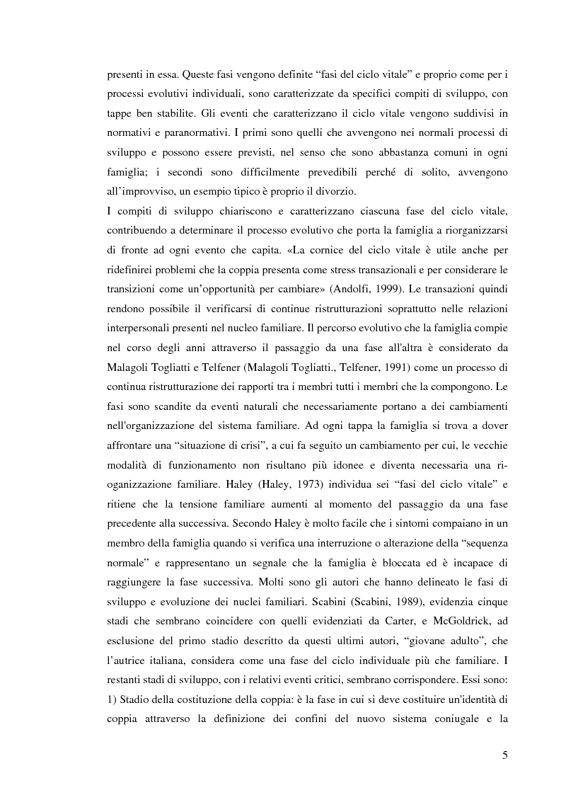 Anteprima della tesi: Figli di amori conclusi: come vivono l'esperienza del divorzio. Cosa cambia, cosa rimane, Pagina 4