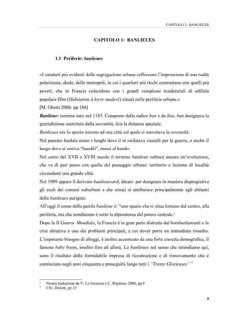 Anteprima della tesi: Banlieues: i luoghi dell'emarginazione, Pagina 5