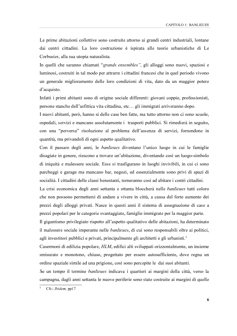 Anteprima della tesi: Banlieues: i luoghi dell'emarginazione, Pagina 6