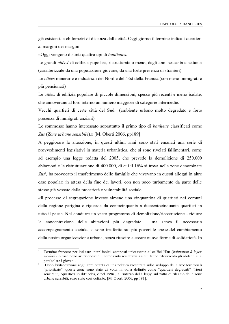 Anteprima della tesi: Banlieues: i luoghi dell'emarginazione, Pagina 7