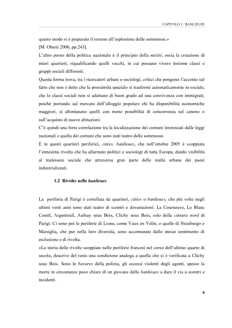 Anteprima della tesi: Banlieues: i luoghi dell'emarginazione, Pagina 8