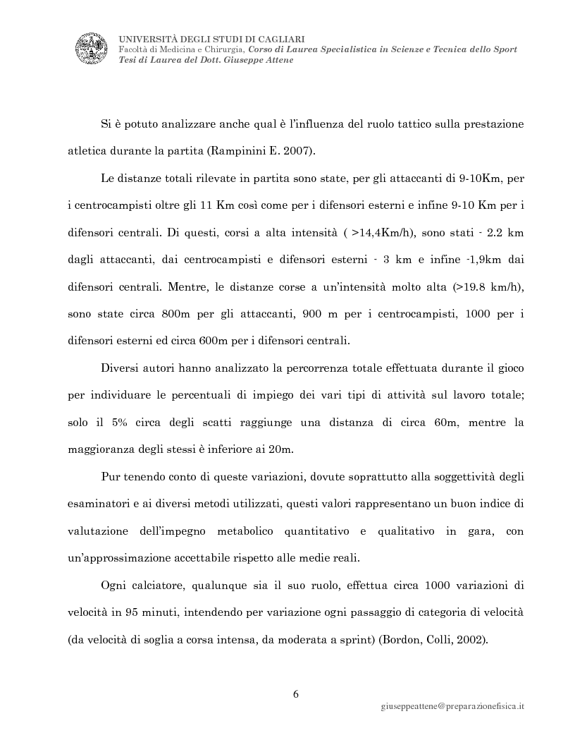 Anteprima della tesi: Studio sulle variabili metaboliche condizionanti la repeated sprint ability nei calciatori, Pagina 3