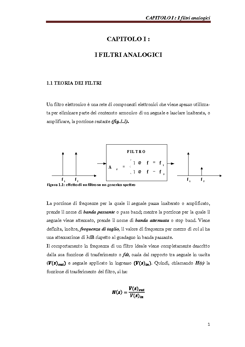 Anteprima della tesi: Misure su filtri e amplificatori integrati, Pagina 3