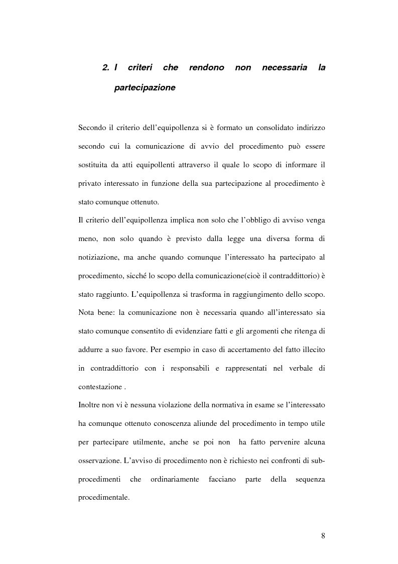 Anteprima della tesi: La partecipazione al procedimento amministrativo, Pagina 6