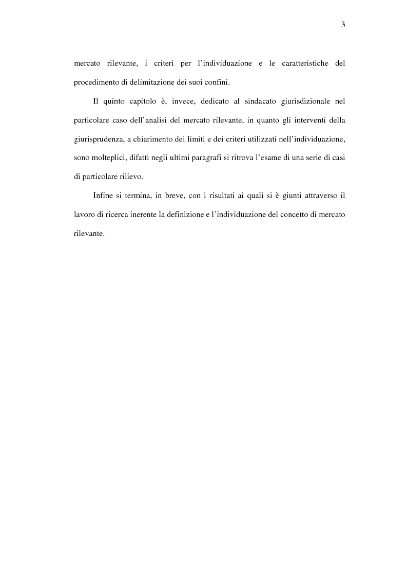 Anteprima della tesi: I mercati rilevanti tra ricostruzione economica e sindacato giurisdizionale, Pagina 3