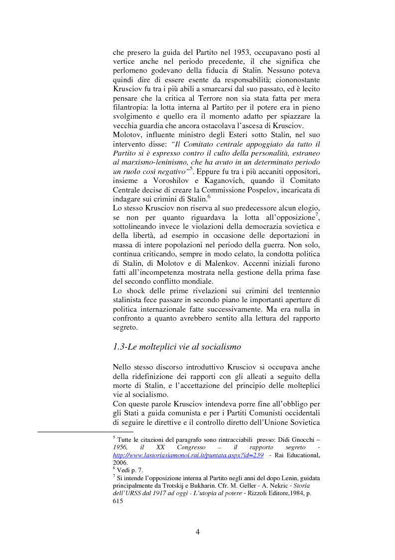 Anteprima della tesi: La politica estera dell'Unione Sovietica e il XX Congresso del PCUS, Pagina 3