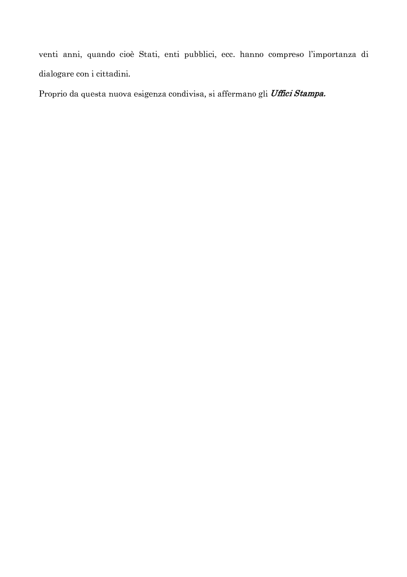 Anteprima della tesi: Informazione e uffici stampa. Tra verità e persuasione, Pagina 4