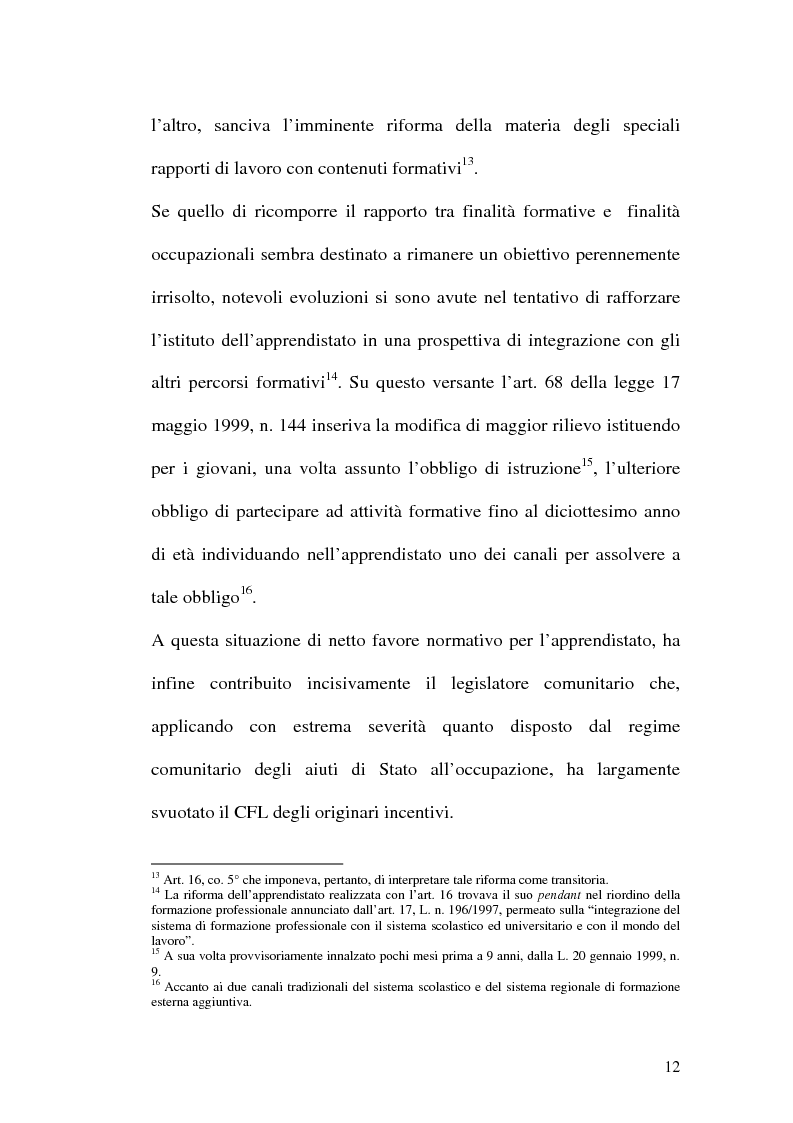 Anteprima della tesi: Contratti formativi e mercato del lavoro, Pagina 11
