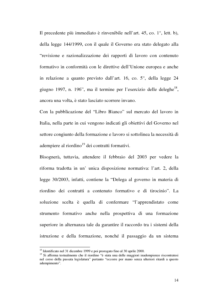 Anteprima della tesi: Contratti formativi e mercato del lavoro, Pagina 13
