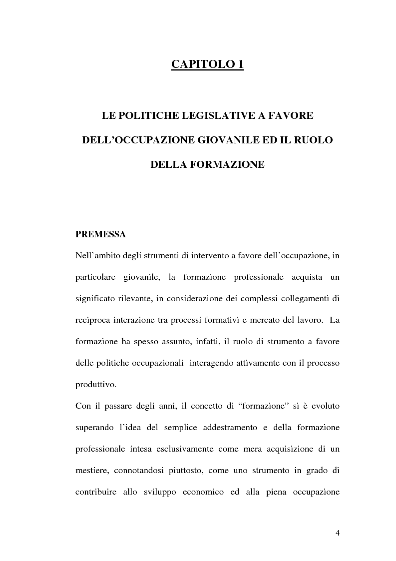 Anteprima della tesi: Contratti formativi e mercato del lavoro, Pagina 3