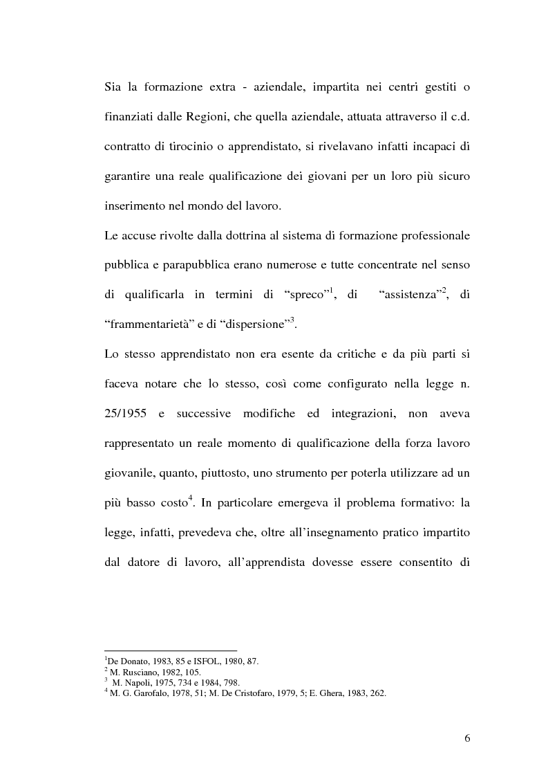 Anteprima della tesi: Contratti formativi e mercato del lavoro, Pagina 5