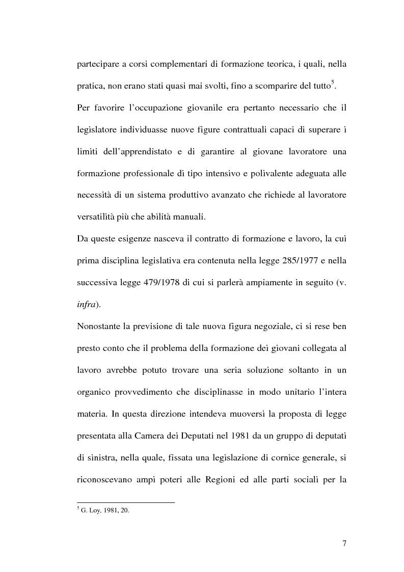 Anteprima della tesi: Contratti formativi e mercato del lavoro, Pagina 6