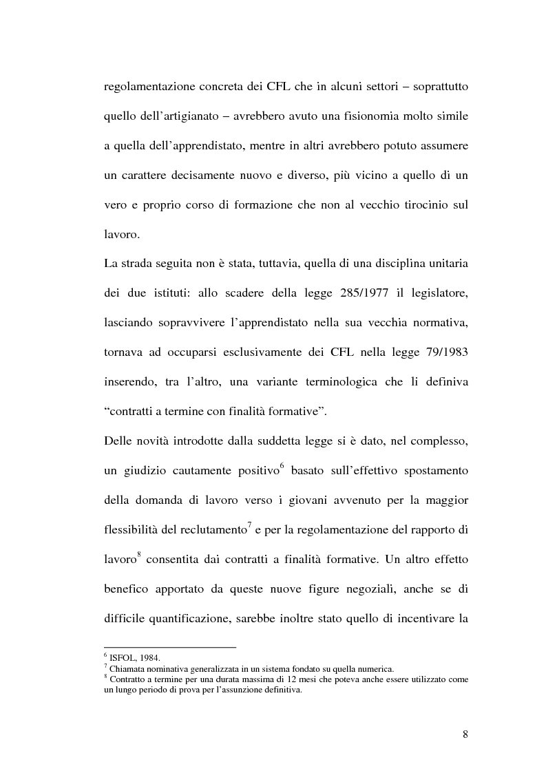 Anteprima della tesi: Contratti formativi e mercato del lavoro, Pagina 7