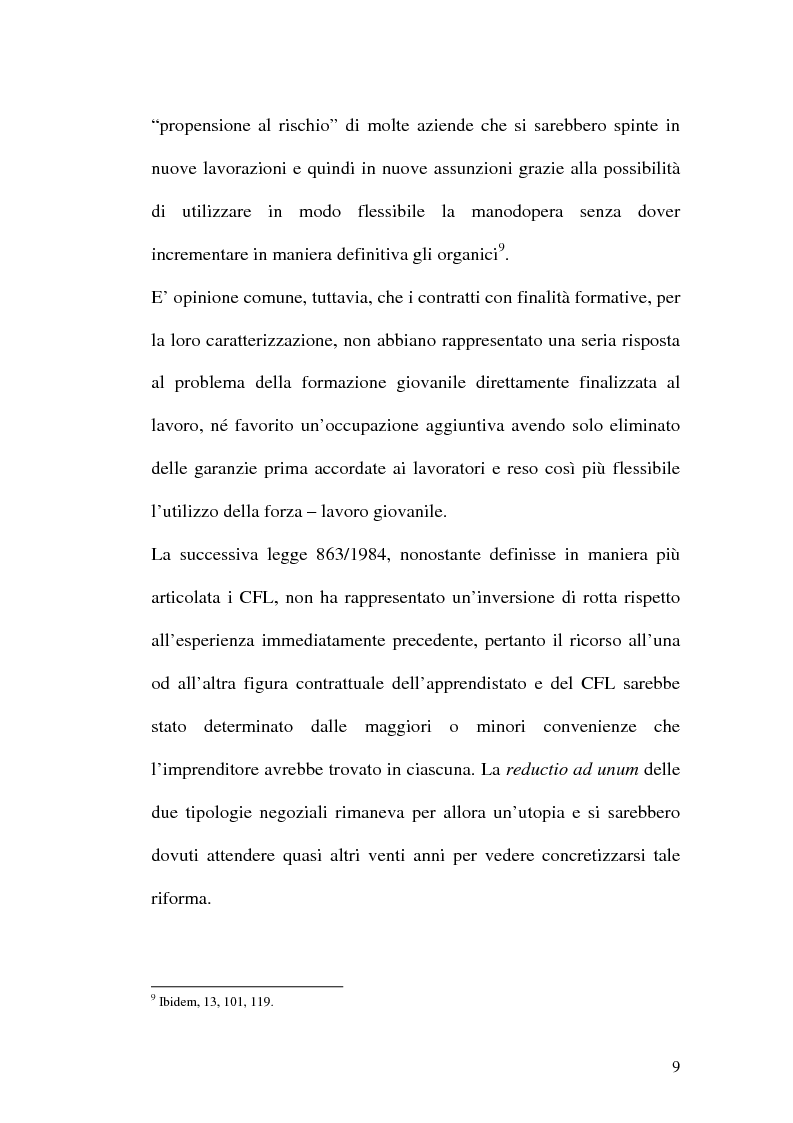 Anteprima della tesi: Contratti formativi e mercato del lavoro, Pagina 8