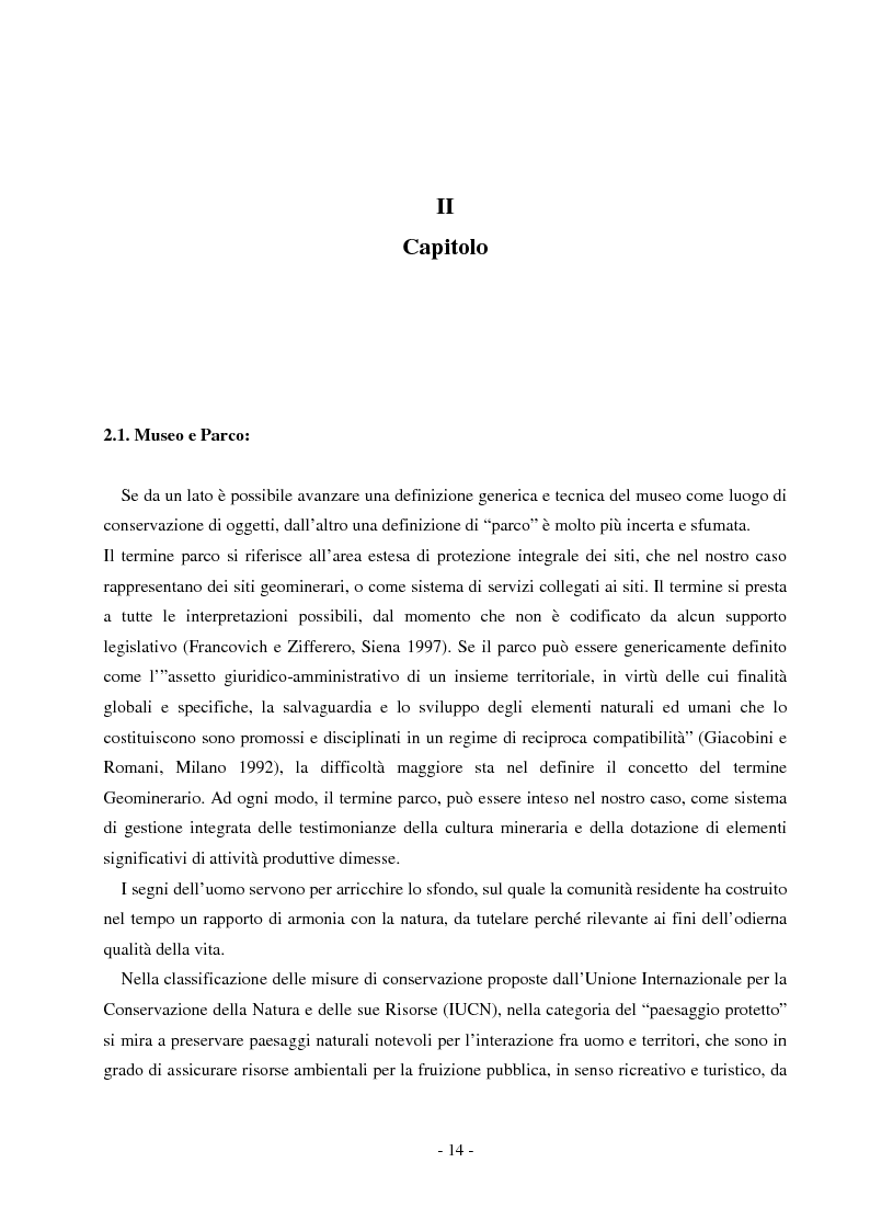 Anteprima della tesi: Comunicare un patrimonio: il Parco Geominerario Storico e Ambientale della Sardegna, Pagina 11