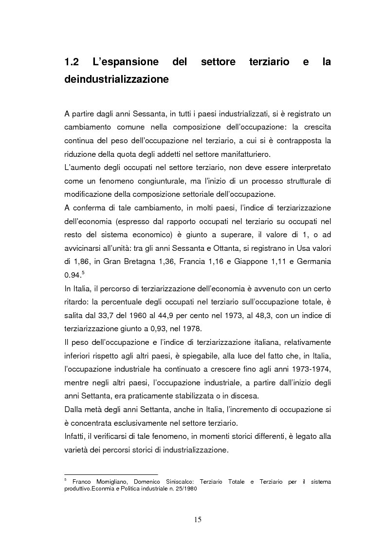 Anteprima della tesi: Le dinamiche di terziarizzazione dell'economia: un'indagine comparata sulla Regione Umbria, Pagina 13