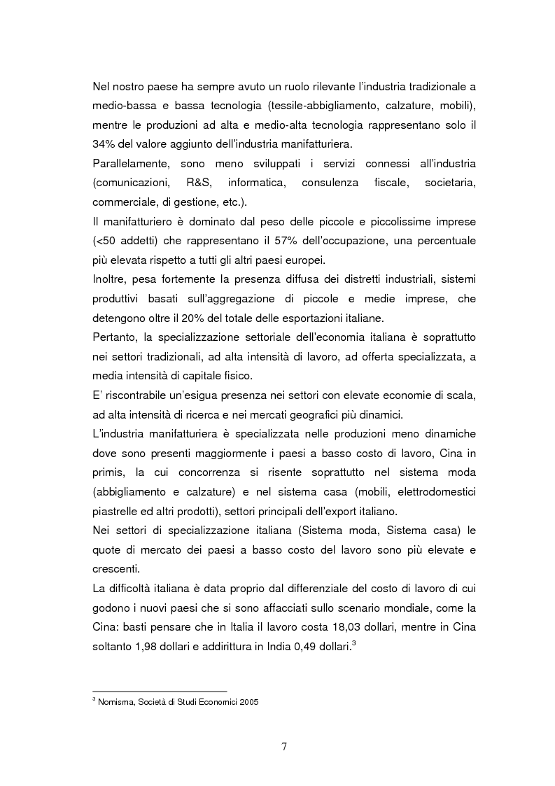 Anteprima della tesi: Le dinamiche di terziarizzazione dell'economia: un'indagine comparata sulla Regione Umbria, Pagina 5