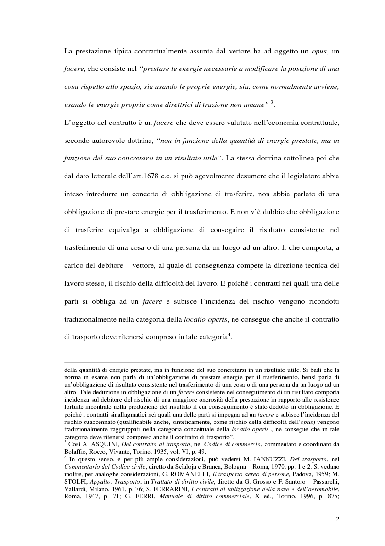 Anteprima della tesi: La responsabilità del vettore stradale di cose per ritardo nella riconsegna, Pagina 2