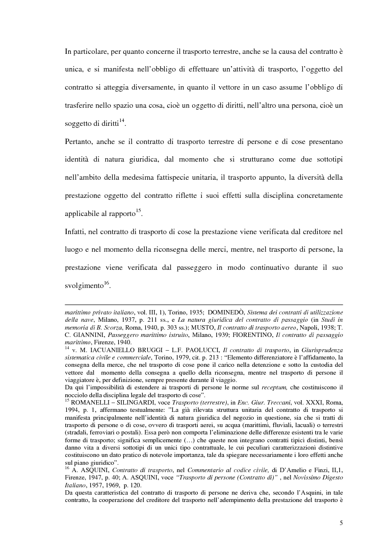 Anteprima della tesi: La responsabilità del vettore stradale di cose per ritardo nella riconsegna, Pagina 5