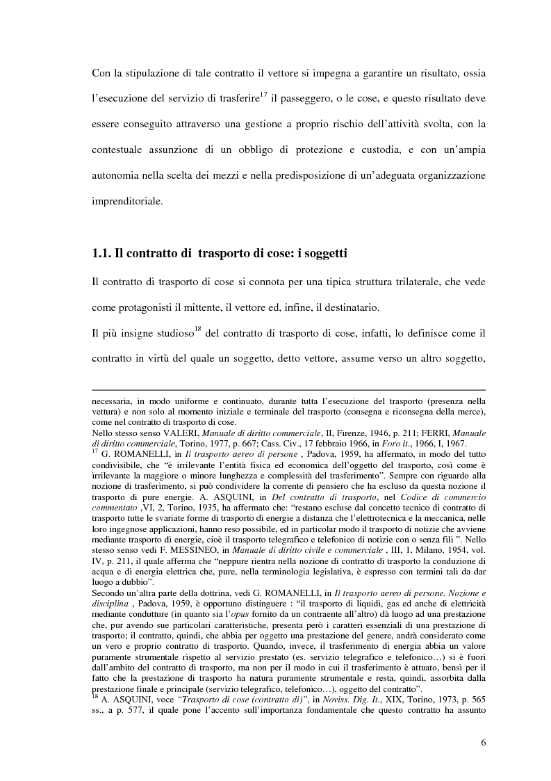 Anteprima della tesi: La responsabilità del vettore stradale di cose per ritardo nella riconsegna, Pagina 6