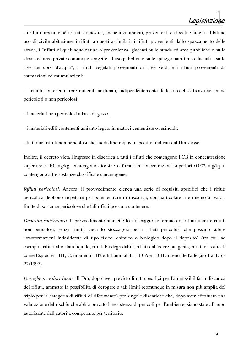 Anteprima della tesi: Interazione tra gli inquinanti e la frazione argillosa del suolo in un sito contaminato soggetto ad opere di bonifica e recupero ambientale, Pagina 7