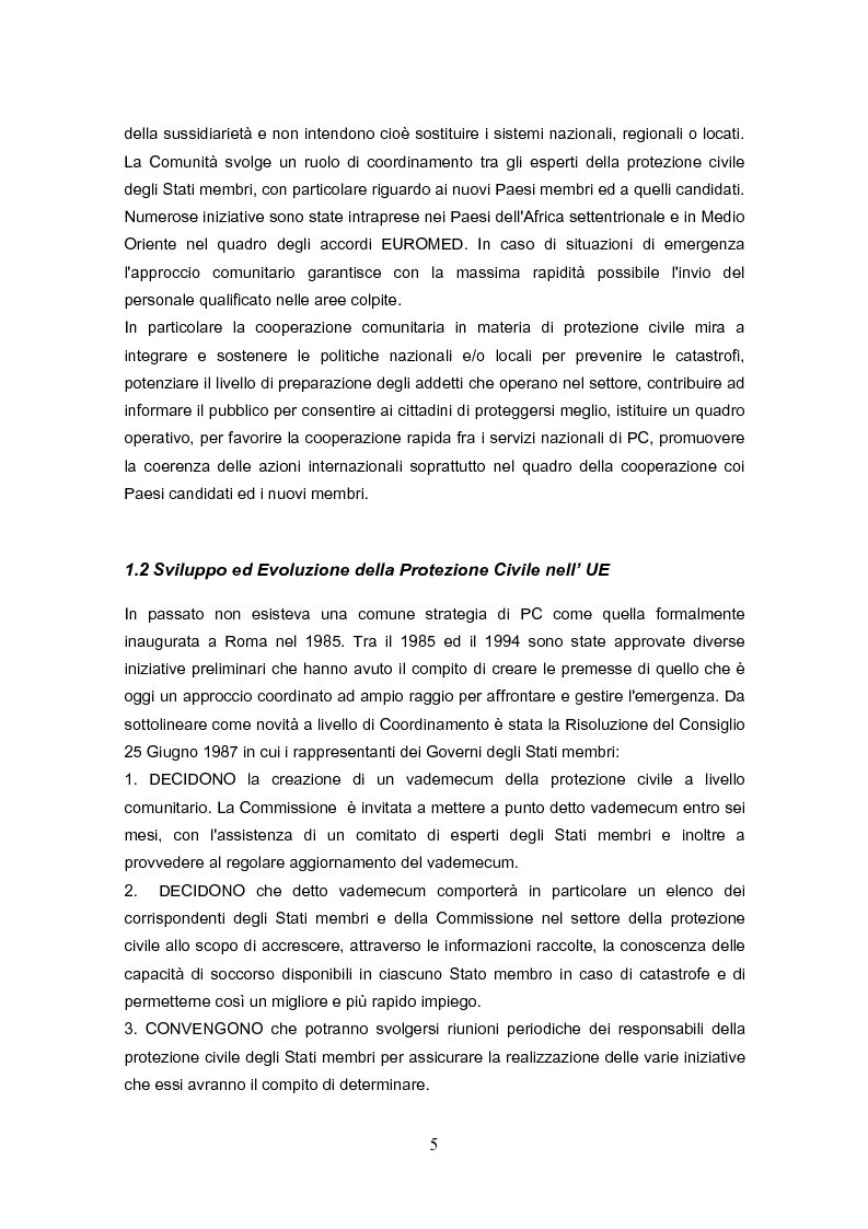 Anteprima della tesi: La protezione civile nell'Unione Europea, Pagina 3