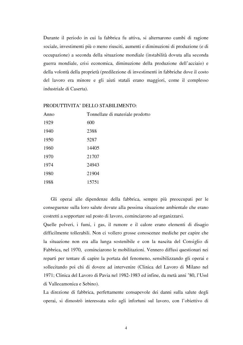 Anteprima della tesi: Inquinamento sull'uomo e sull'ambiente della Ucar Carbon di Forno Allione (BS), Pagina 2