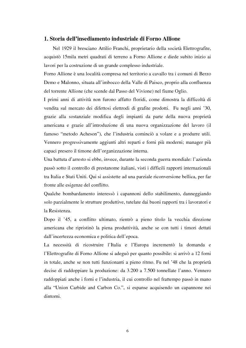 Anteprima della tesi: Inquinamento sull'uomo e sull'ambiente della Ucar Carbon di Forno Allione (BS), Pagina 4