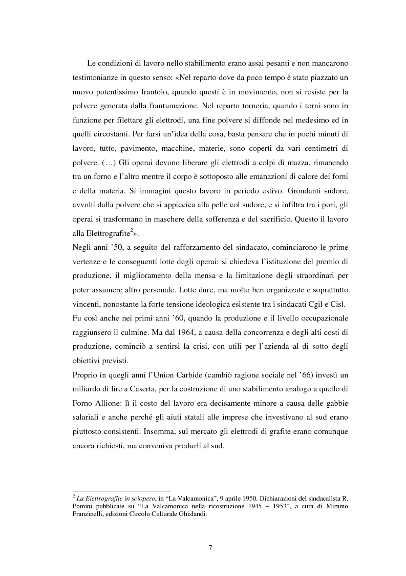 Anteprima della tesi: Inquinamento sull'uomo e sull'ambiente della Ucar Carbon di Forno Allione (BS), Pagina 5