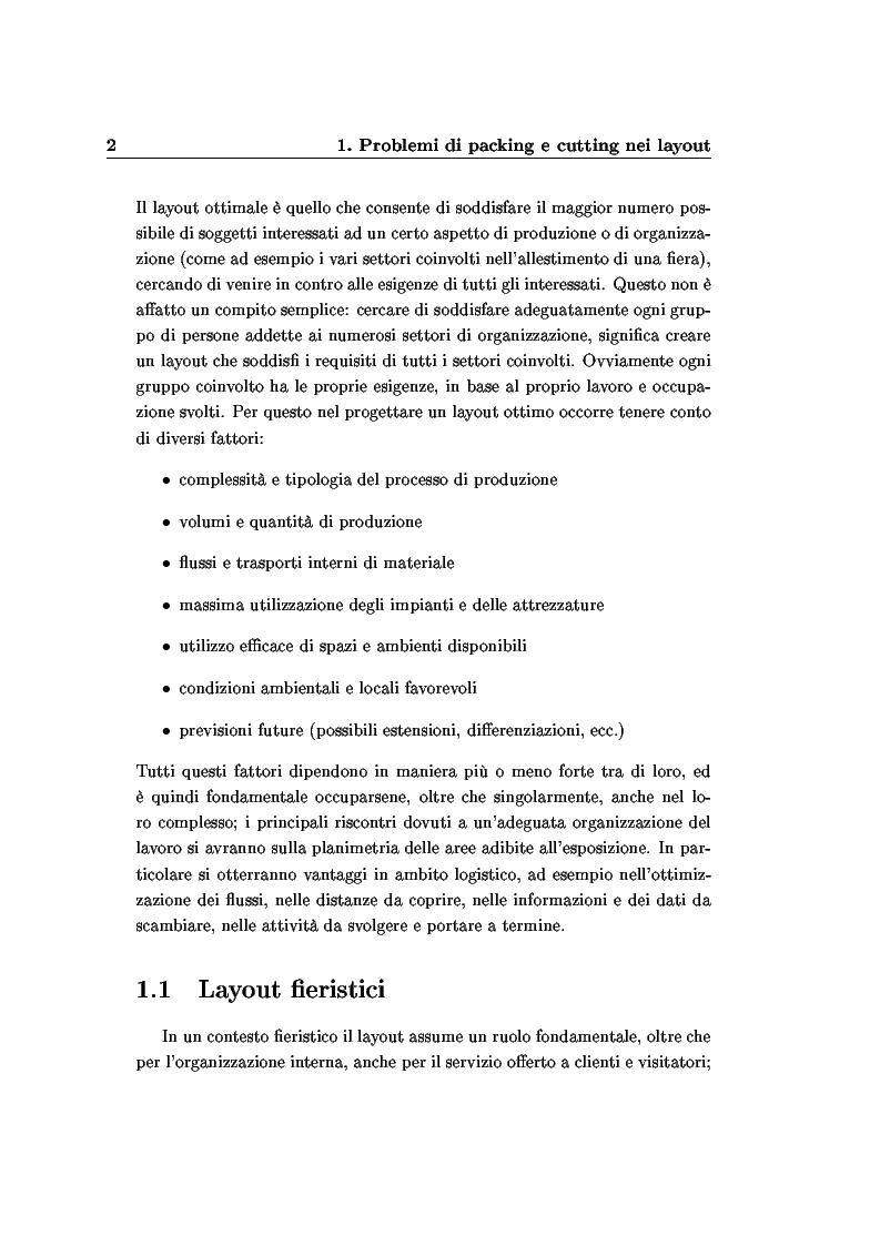 Anteprima della tesi: Modelli e algoritmi per l'ottimizzazione di layout fieristici, Pagina 4